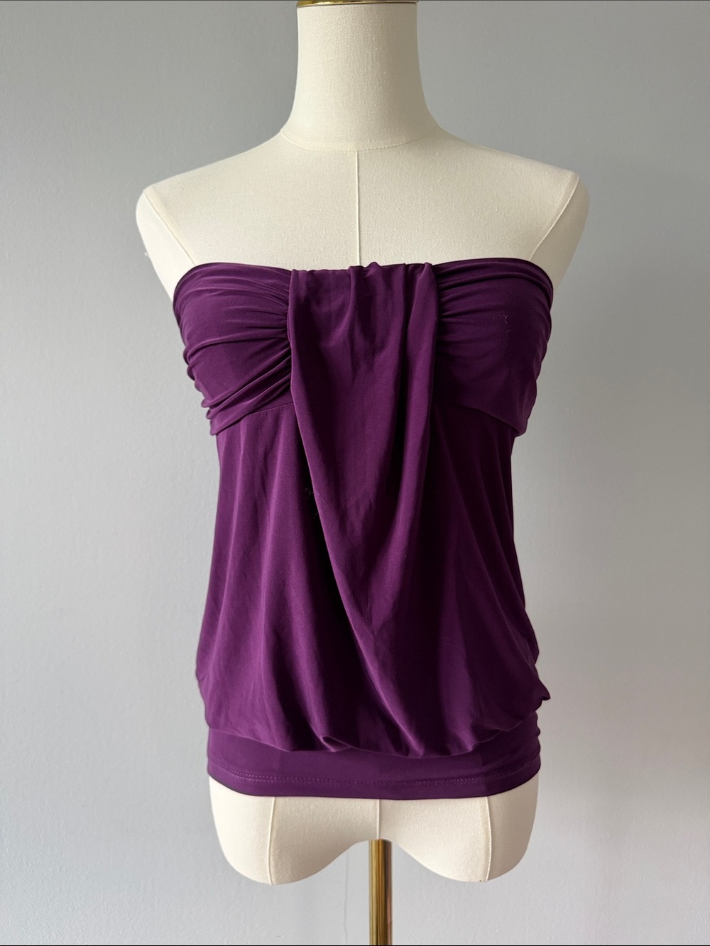 Wet Seal Strapless Drape Tube Top in Deep Purple